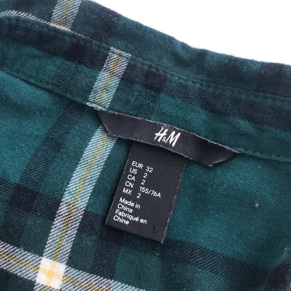 Green plaid shirt - H&M - Picture 2 of 5